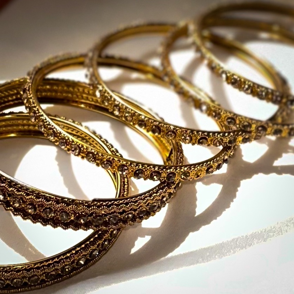 Rhinestone Bangle Bracelets - Picture 3 of 7